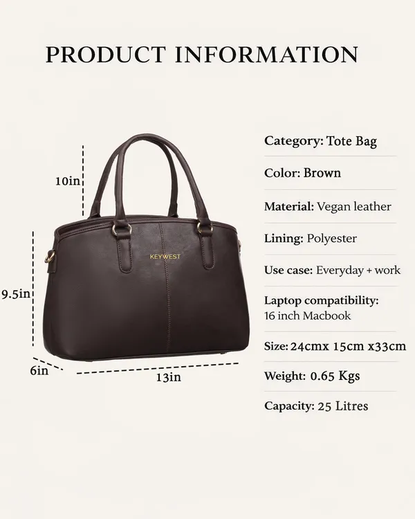 Keywest_Women's_Legacy_Luxe_Tote_Handbag_for_Women_|_Hobo_Bag_for_Work_|_Ladies_Purse_|_Stylish_Shoulder_Bag_|_Gift_For_Women_|_Brown