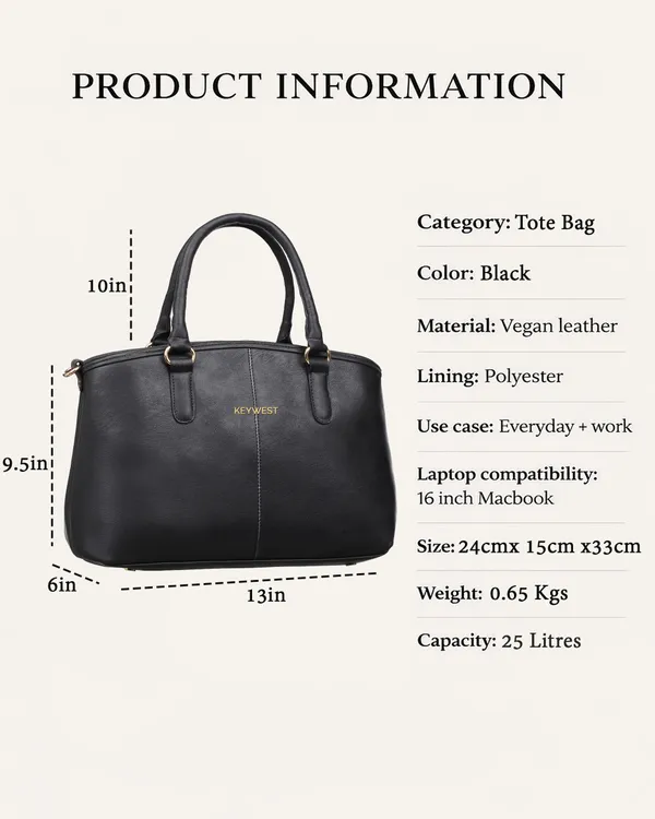 Keywest_Women's_Legacy_Luxe_Tote_Handbag_for_Women_|_Hobo_Bag_for_Work_|_Ladies_Purse_|_Stylish_Shoulder_Bag_|_Gift_For_Women_|_Black