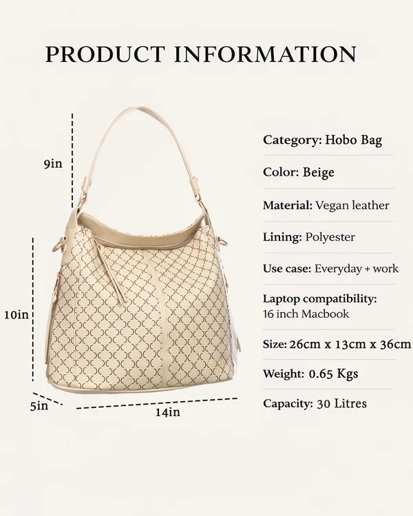 Keywest_Women's_Classic_Luxe_Tote_Handbag_for_Women_|_Hobo_Bag_for_Work_|_Ladies_Purse_|_Stylish_Shoulder_Bag_|_Gift_For_Women_|_Beige