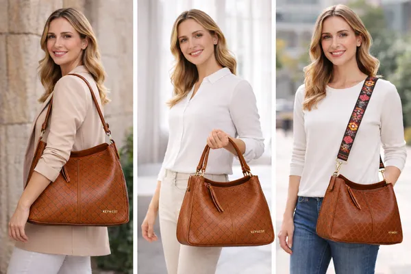 Keywest_Women's_Classic_Luxe_Tote_Handbag_for_Women_|_Hobo_Bag_for_Work_|_Ladies_Purse_|_Stylish_Shoulder_Bag_|_Gift_For_Women_|_Tan