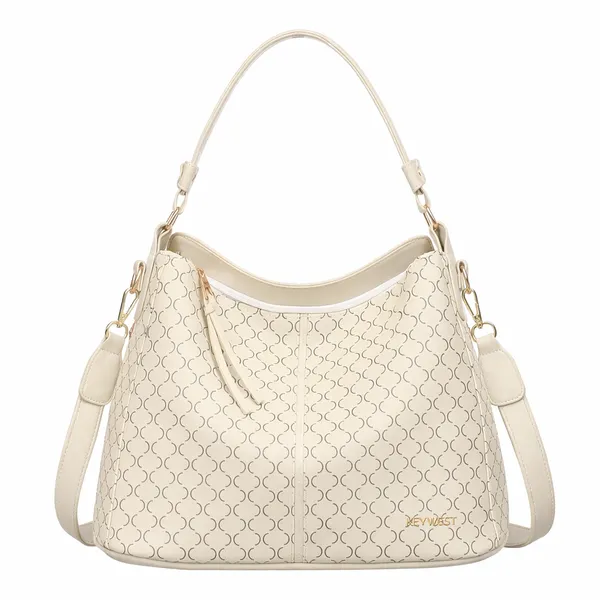 Keywest_Women's_Classic_Luxe_Tote_Handbag_for_Women_|_Hobo_Bag_for_Work_|_Ladies_Purse_|_Stylish_Shoulder_Bag_|_Gift_For_Women_|_Cream
