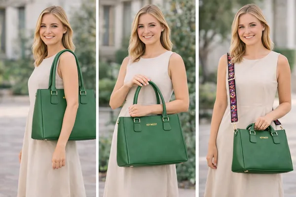 Keywest_Women's_Astrid_Luxe_Tote_Handbag_for_Women_|_Hobo_Bag_for_Work_|_Ladies_Purse_|_Stylish_Shoulder_Bag_|_Gift_For_Women_|_Green