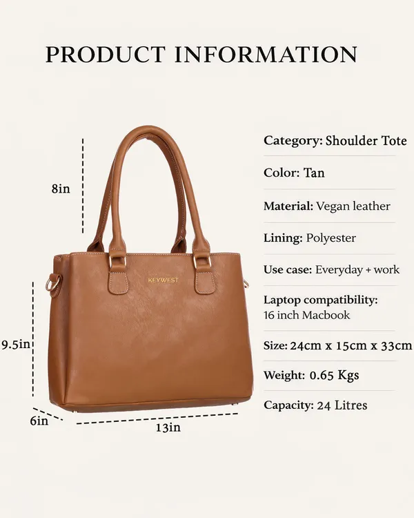 Keywest_Women's_Astrid_Luxe_Tote_Handbag_for_Women_|_Hobo_Bag_for_Work_|_Ladies_Purse_|_Stylish_Shoulder_Bag_|_Gift_For_Women_|_Tan