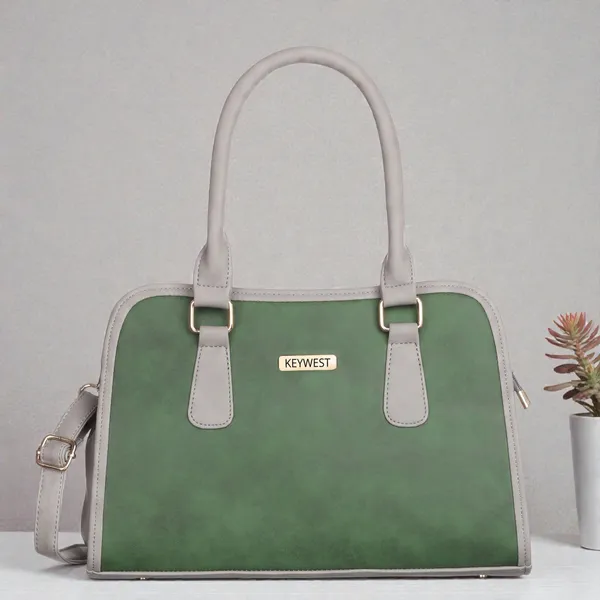 Keywest_Women's_Laurent_Tote_Handbag_for_Women_|_Hobo_Bag_for_Work_|_Ladies_Purse_|_Stylish_Shoulder_Bag_|_Gift_For_Women_|_Green_||_Grey