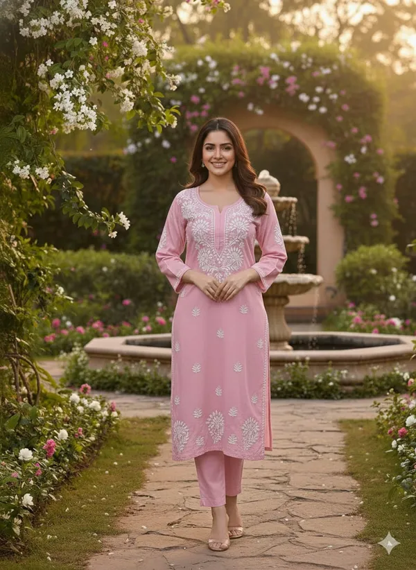 Pure_Chikankari_Baby_Pink_And_Pure_Chikankari_Yellow_Rayon_Long_Kurti_For_Women_(Pack_Of_2)