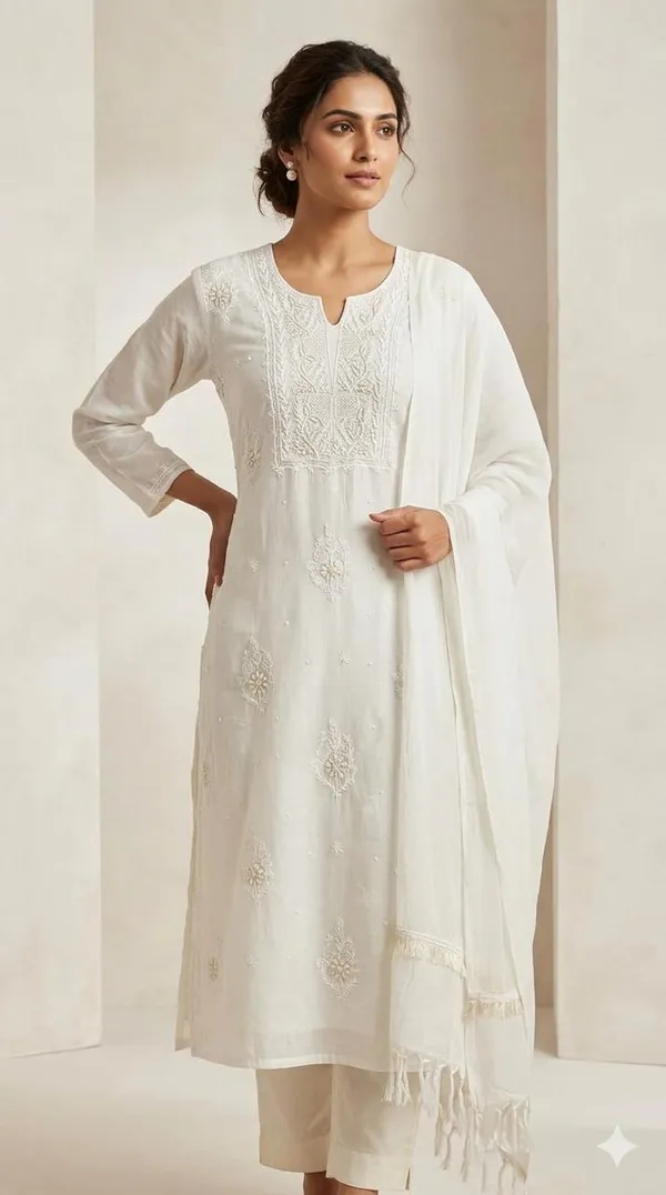 Semi_Stitched_Chikankari_Gardhana_Suit_with_Dupatta