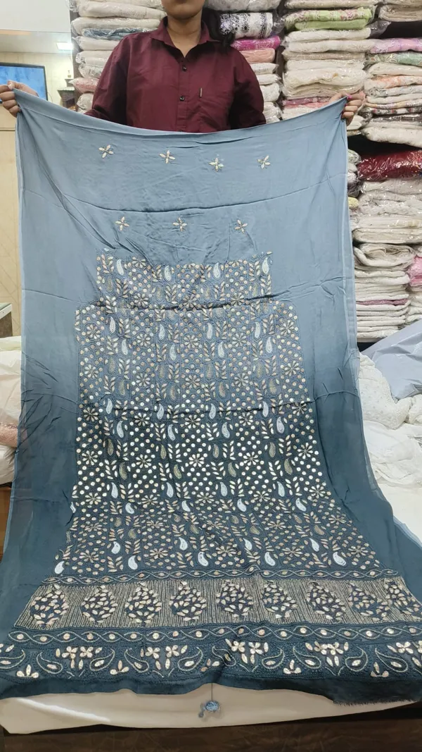Semi_stiched_Gotapatti_Chikankari_Blue_Suit_with_Dupatta