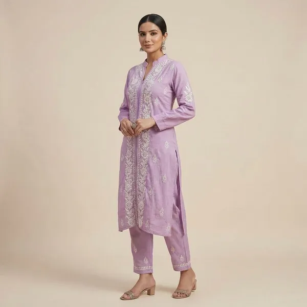 Pur_Chikankari_Lavender_Rayon_Pant_Set_For_Women