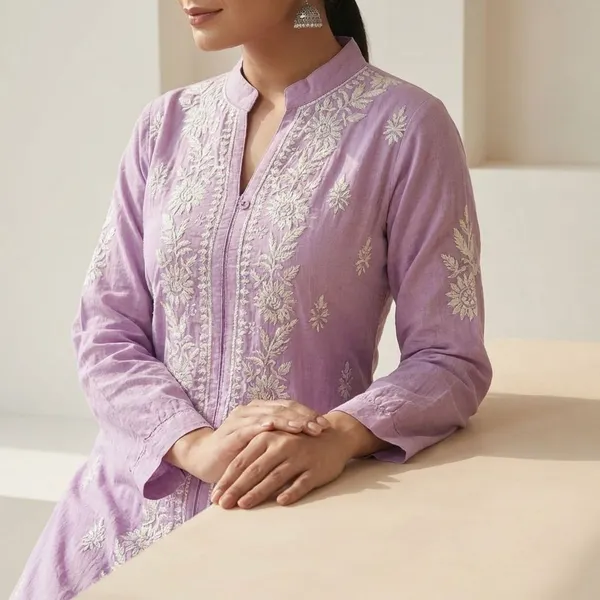 Pur_Chikankari_Lavender_Rayon_Pant_Set_For_Women