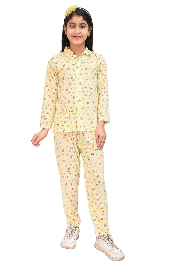 Cream_Cotton_Permium_Night_Suit_For_Girls