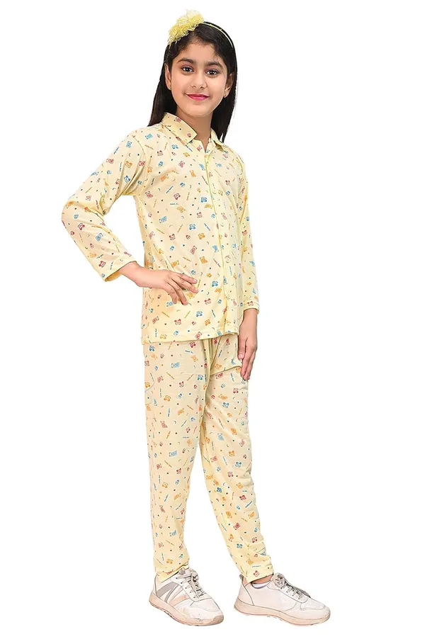 Cream_And_Pink_Cotton_Permium_Nightwear_Set_For_Girls