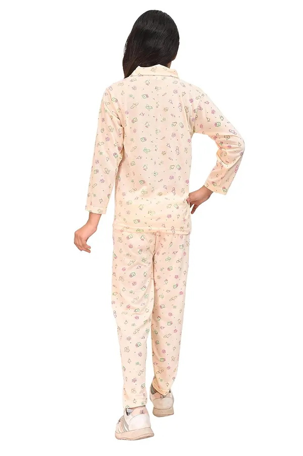 Cream_And_Pink_Cotton_Permium_Nightwear_Set_For_Girls