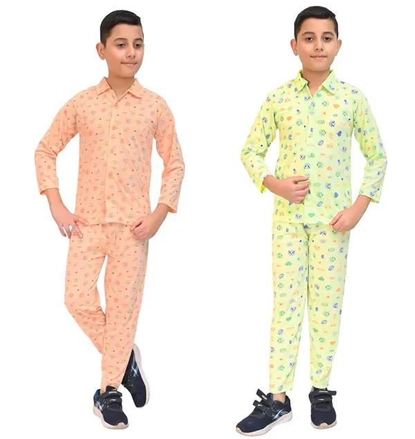 Peach_And_Yellow_Cotton_Permium_Night_Suit_For_Boys