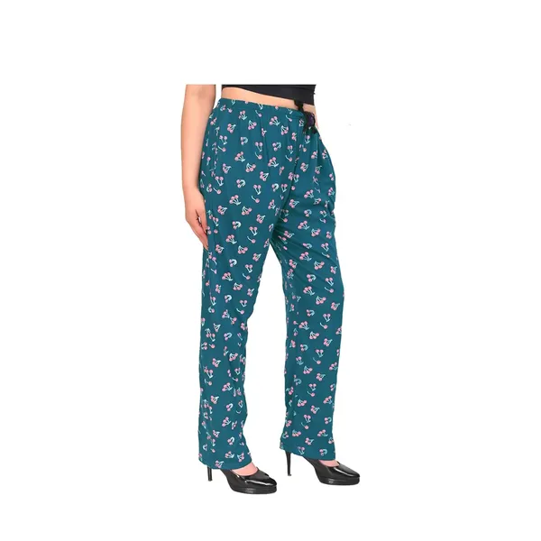 Teal_Cotton_Permium_Pyjama_Pants_For_Women
