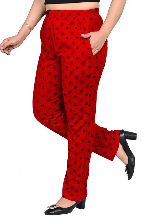 Red_Cotton_Permium_Pyjama_Pant_For_Women