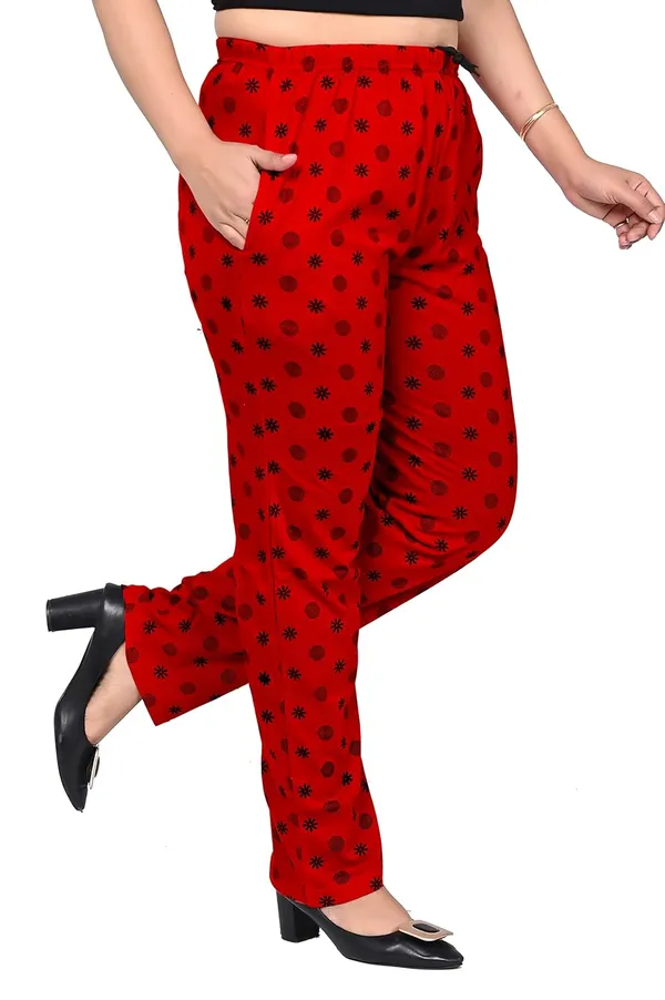 Red_Cotton_Permium_Pyjama_Pant_For_Women