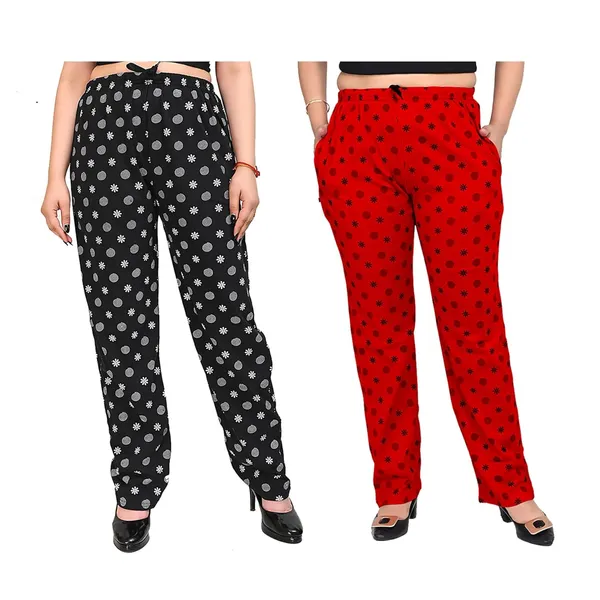 Red_And_Black_Cotton_Permium_Pyjama_Pant_For_Women
