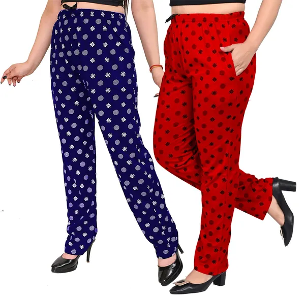 Red_And_Navy_Blue_Cotton_Permium_Pyjama_Pant_For_Women