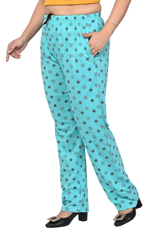 Red_And_Sky_Blue_Cotton_Permium_Pyjama_Pant_For_Women