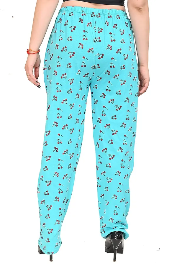 Sky_Blue_And_Teal_Cotton_Permium_Pyjama_Pant_For_Women