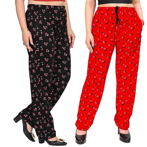 Red_And_Black_Cotton_Permium_Pyjama_Pant_For_Women