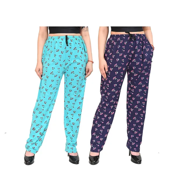 Navy_Blue_And_Sky_Blue_Cotton_Permium_Pyjama_Pant_For_Women