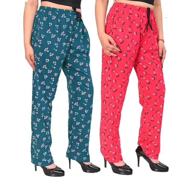 Pink_And_Teal_Cotton_Permium_Pyjama_Pant_For_Women