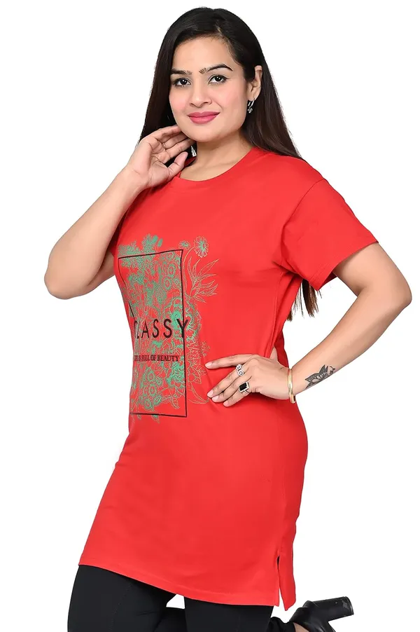 Red_Cotton_Permium_Polo_T-Shirt_For_Women