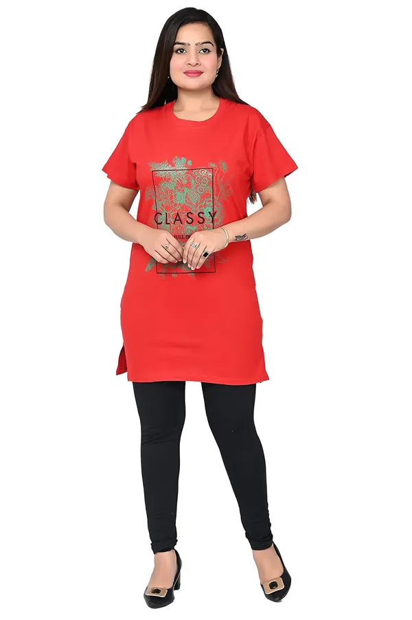 Red_Cotton_Permium_Polo_T-Shirt_For_Women