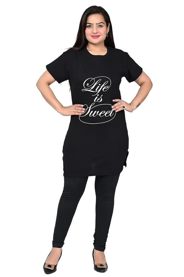 Yellow_And_Black_Cotton_Permium_Polo_T-Shirt_For_Women