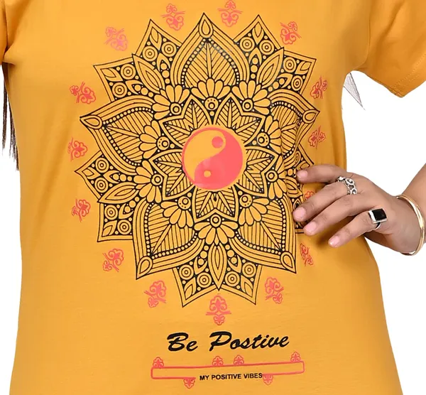 Yellow_And_Black_Cotton_Permium_Polo_T-Shirt_For_Women