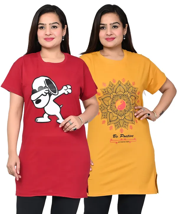 Yellow_And_Red_Cotton_Permium_Polo_T-Shirt_For_Women