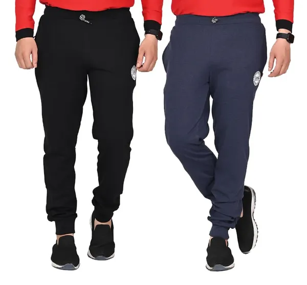 Black_And_Blue_Cotton_Permium_Track_Pants_For_Men