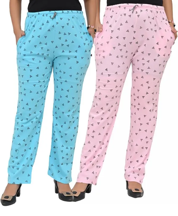 Sky_Blue_And_Pink_Cotton_Permium_Lounge_Pants_For_Women
