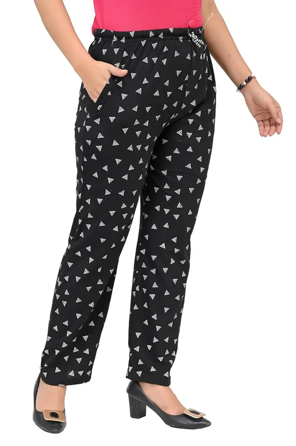 Black_And_Sky_Blue_Cotton_Permium_Lounge_Pants_For_Women