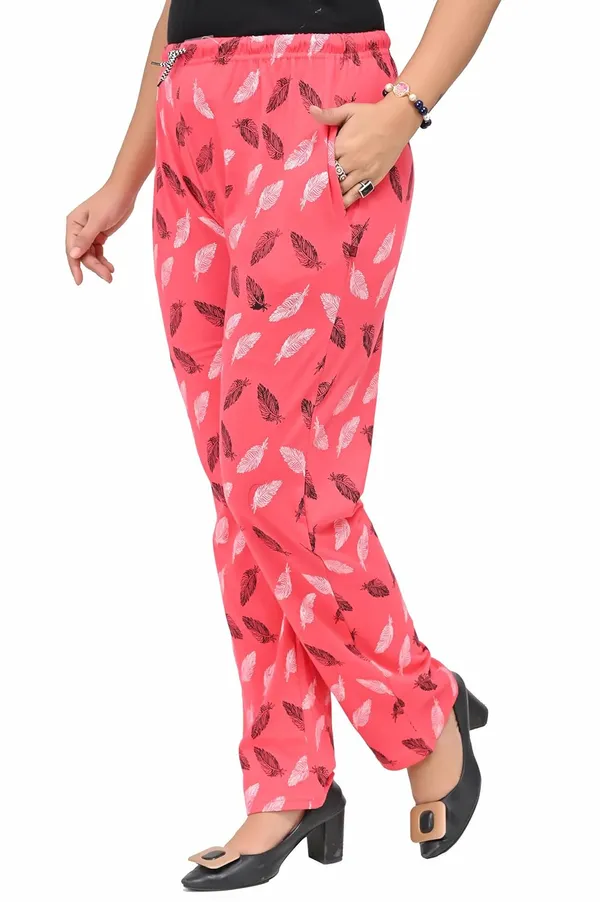 Pink_And_Yellow_Cotton_Permium_Lounge_Pants_For_Women