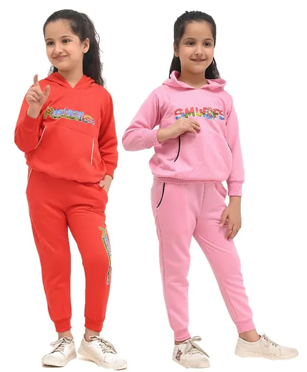 Pink_And_Red_Cotton_Blend_Permium_Hoodie_Set_For_Baby_Girls