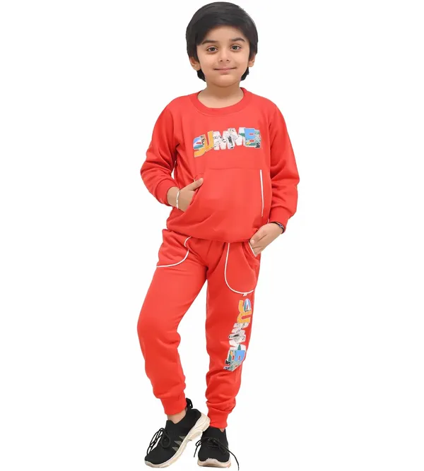Red_Cotton_Blend_Permium_Clothing_Set_For_Boys