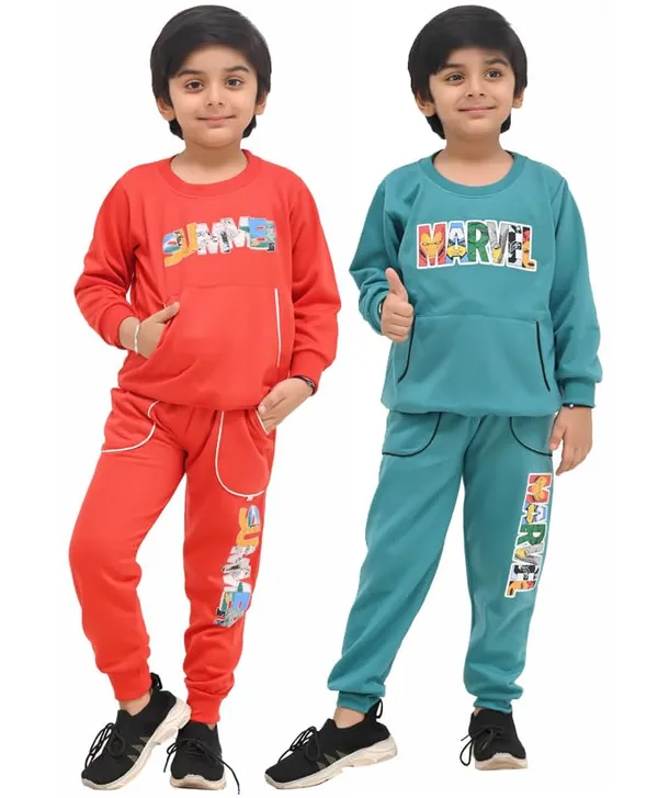 Green_And_Red_Cotton_Blend_Permium_Sweatshirt_Set_For_Boys