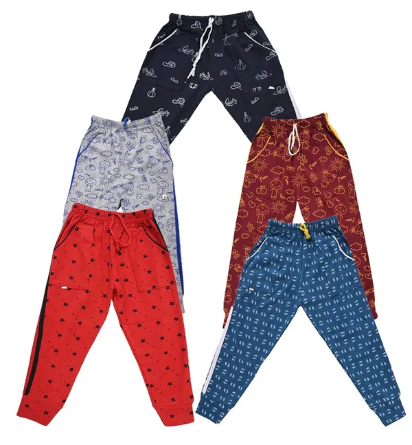 Multicolor_Cotton_Permium_Track_Pants_For_Unisex_Kids