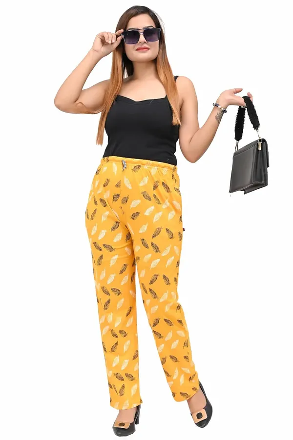 Yellow_And_Sky_Blue_Cotton_Permium_Pyjama_Lower_For_Women
