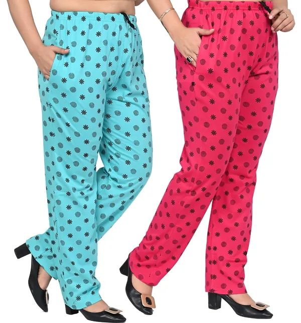 Pink_And_Sky_Blue_Cotton_Permium_Pyjama_Pack_For_Women