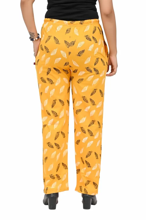 Yellow_And_Black_Cotton_Permium_Pyjama_Lower_For_Women