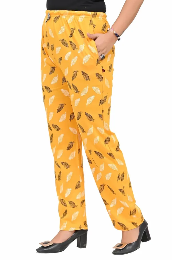 Yellow_And_Black_Cotton_Permium_Pyjama_Lower_For_Women