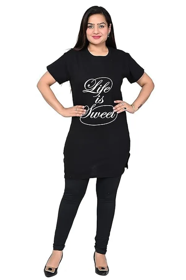 Black_Cotton_Permium_T-Shirt_For_Women