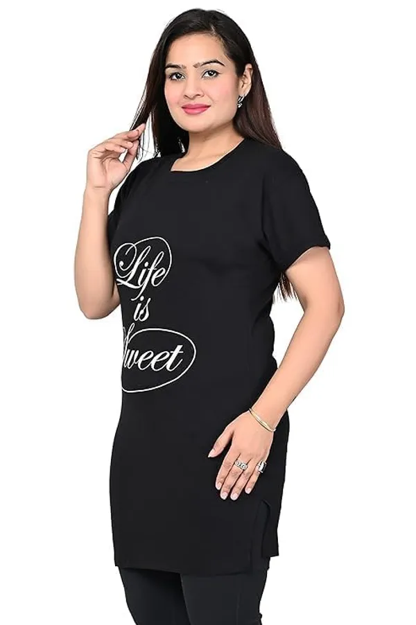 Black_Cotton_Permium_T-Shirt_For_Women