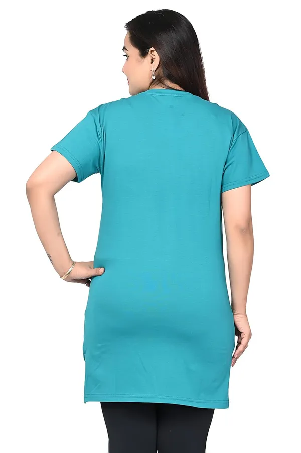 Green_Cotton_Blend_Permium_Tunic_Top_For_Women