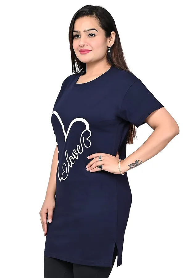 Navy_Blue_Cotton_Blend_Permium_Tunic_Top_For_Women