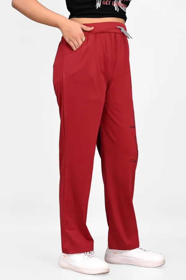 Maroon_Cotton_Permium_Lounge_Pants_For_Women