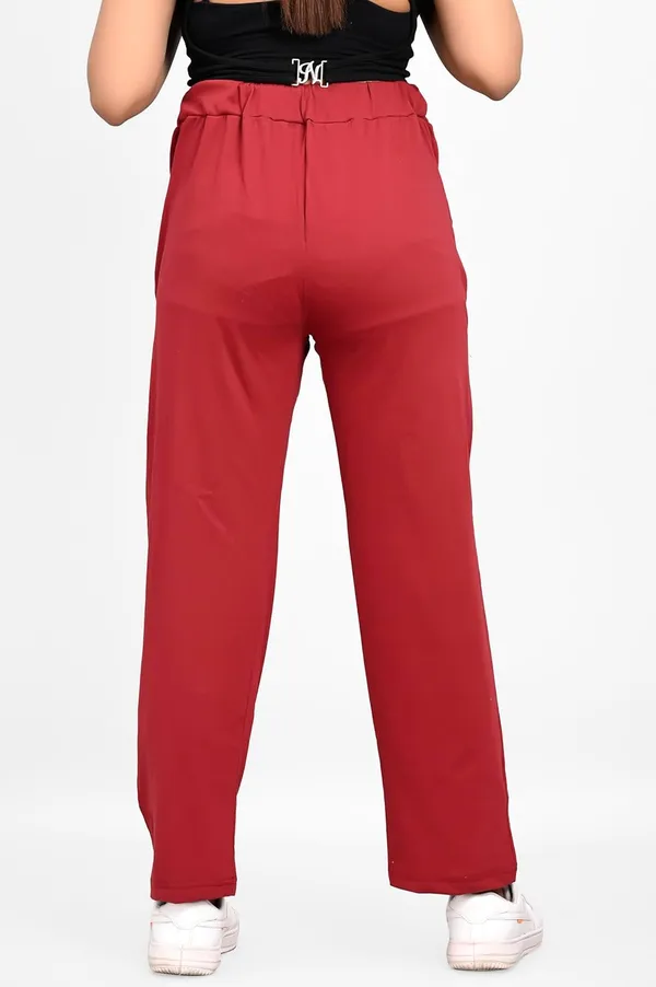 Maroon_Cotton_Permium_Lounge_Pants_For_Women